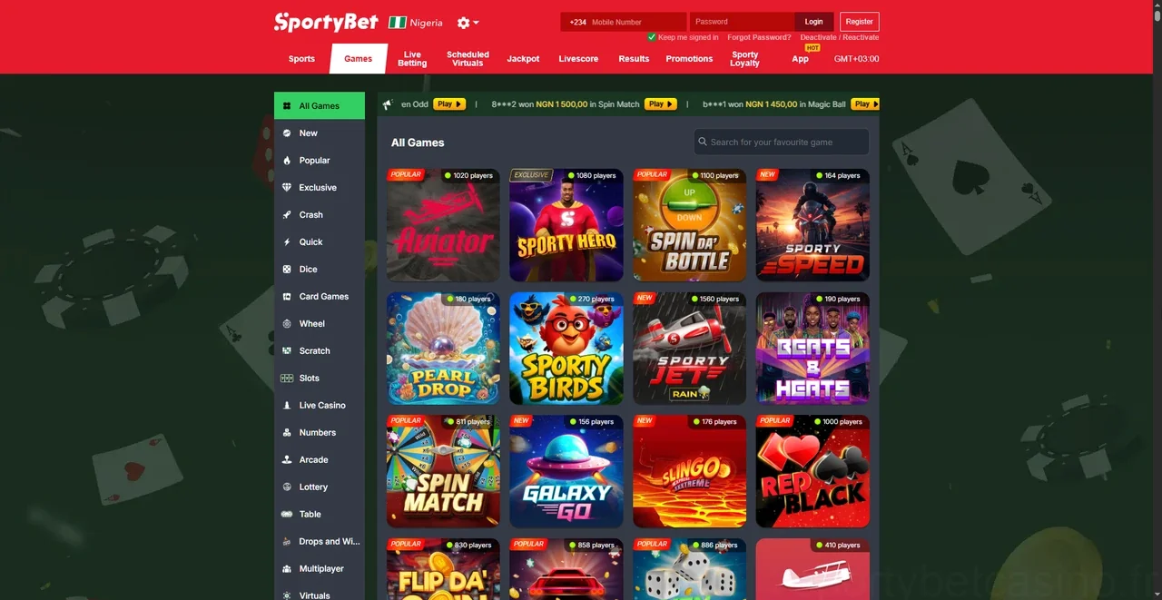 Sportybet Casino Casino